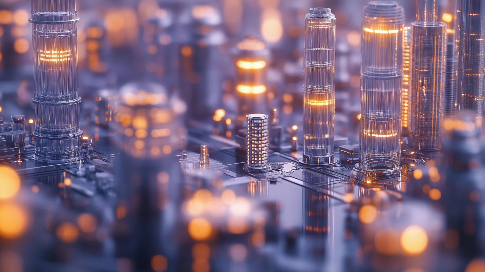 Abstract lighting-technology landscape representing solutions across needs.