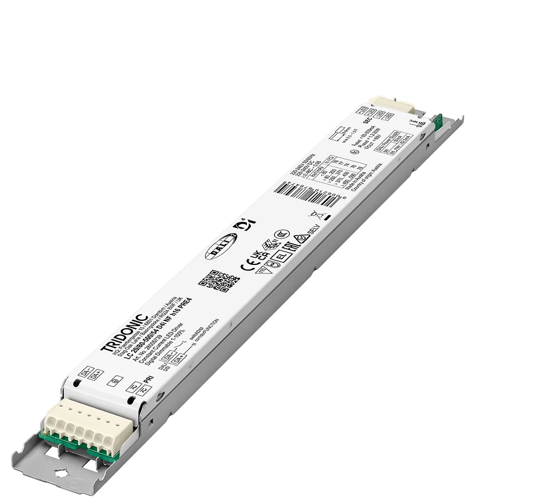 Tridonic DALI-2 dimmable LED driver.