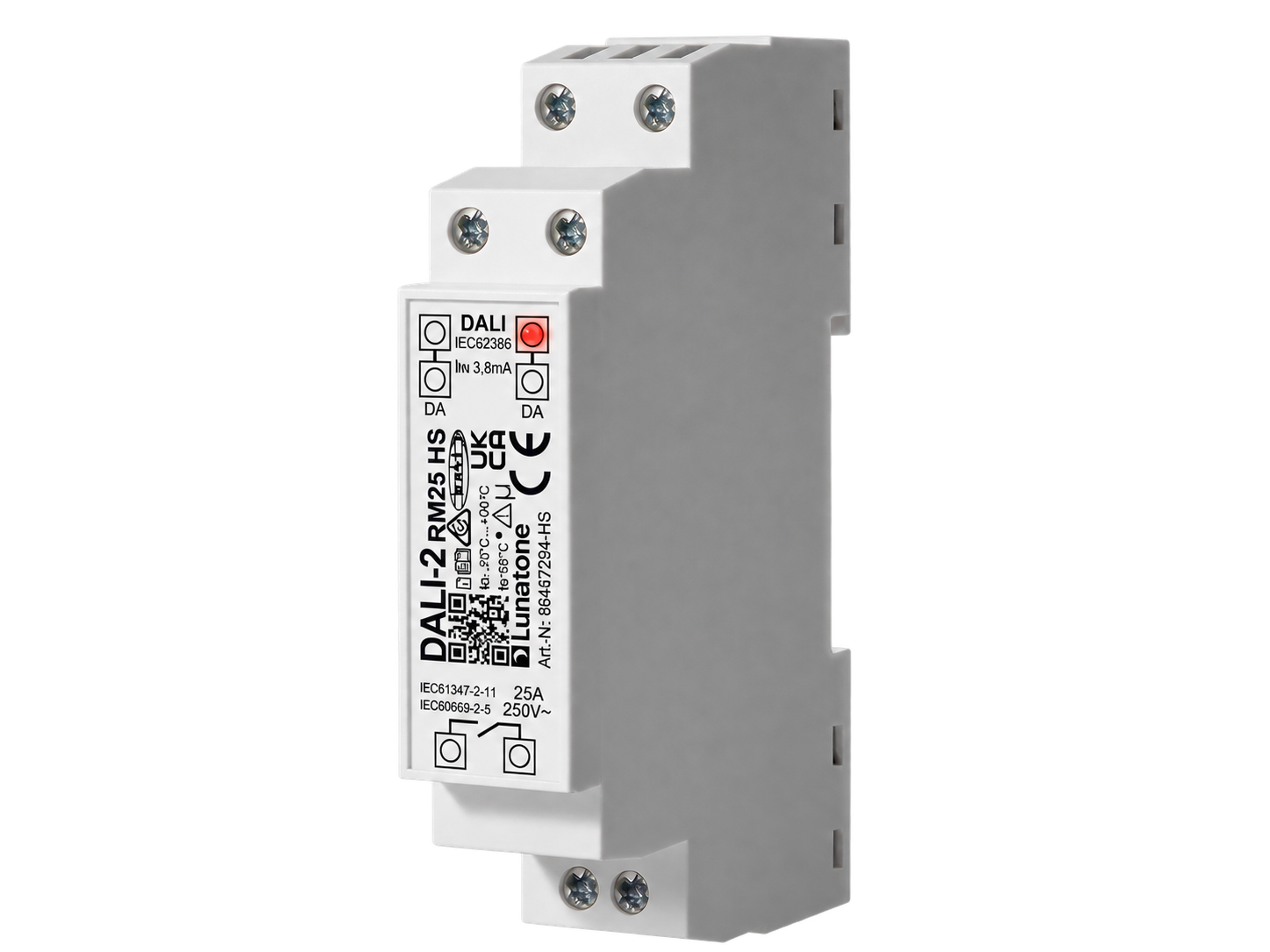 Lunatone DALI-2 RM25 HS high-inrush DIN rail relay module