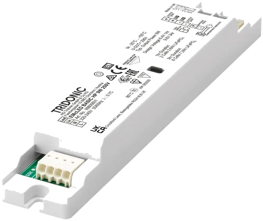 Tridonic emergency LED driver and inverter.